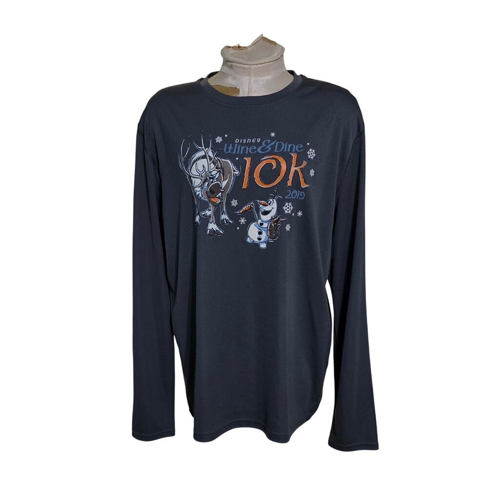2019 Run Disney Wine and Dine 10K Marathon Shirt Womens Large Frozen